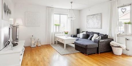 Un piso de estilo nórdico romántico en BLANCO Y GRIS ESPECTACULAR!