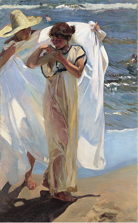 Sorolla y Estados Unidos. Sorolla: Saliendo del baño, 1908.