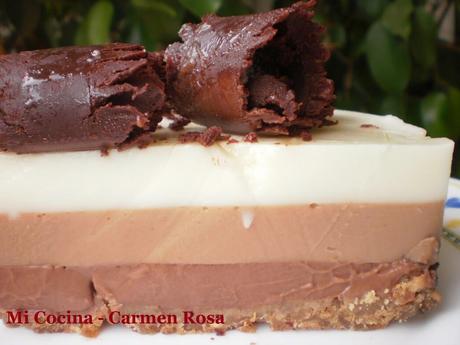 TARTA DE TRES CHOCOLATES TARTA DE TRES CHOCOLATES