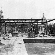 Pabellón de Barcelona, en construccion Pabellón de Barcelona, en construccion