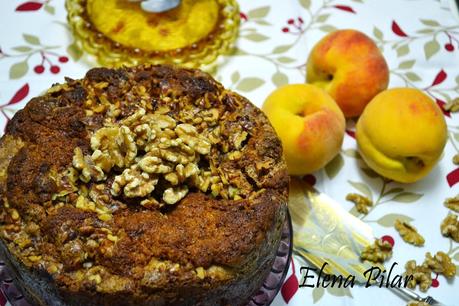 Coffee cake de melocotón y nueces