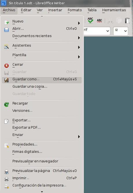 Como proteger documentos de LibreOffice con contraseña