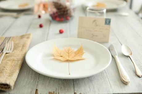 MESA DECORADA PARA OTOÑO -TABLE DECORATED FOR AUTUMN