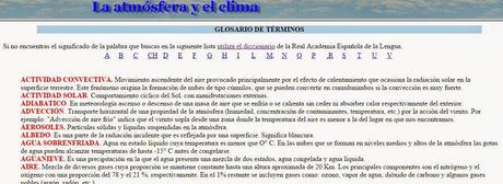 GLOSARIOS EN LA RED SOBRE CLIMATOLOGÍA