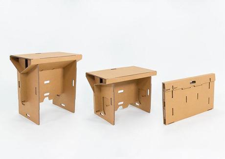 Inventan una mesa portátil que te permite trabajar en cualquier lugar, sentado o de pié.