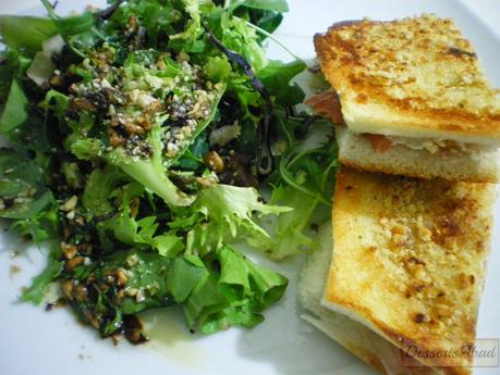 Sándwich de champis y avellanas Sándwich de champis y avellanas