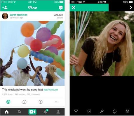 Vine 3.0 para iOS permite seguir canales y compartir vídeos de la carpeta de media o de otras apps vine-ios