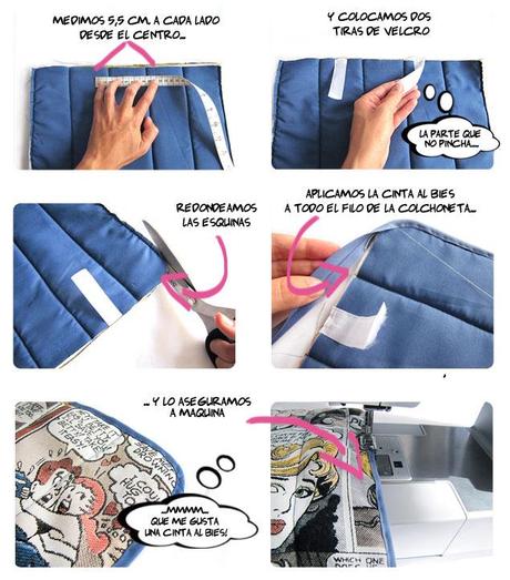 colchoneta carro DIY 10 Cómo hacer una colchoneta para silla de paseo  DIY 