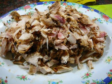 Pastas con crema de pollo y champiñons