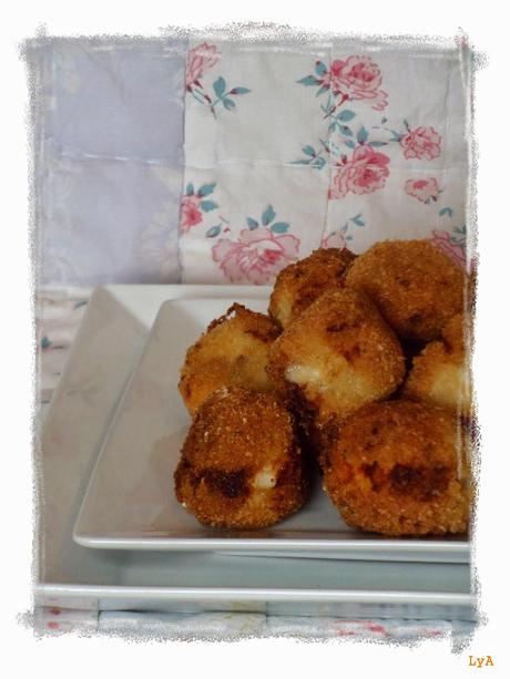 Croquetas de níscalos y mozzarela ... para el reto Color y Sabor de Temporada Croquetas de níscalos y mozzarela ... para el reto Color y Sabor de Temporada