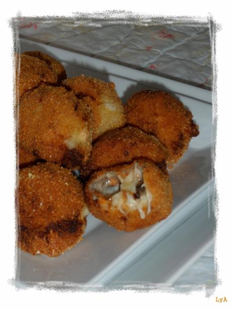 Croquetas de níscalos y mozzarela ... para el reto Color y Sabor de Temporada Croquetas de níscalos y mozzarela ... para el reto Color y Sabor de Temporada