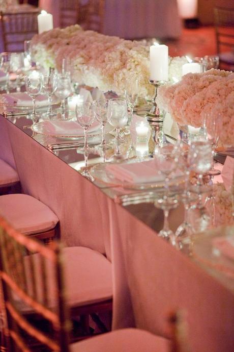 Es Tendencia: espejos en las mesas de banquetes de bodas