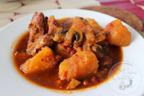 PATATAS GUISADAS CON COSTILLA DE CERDO