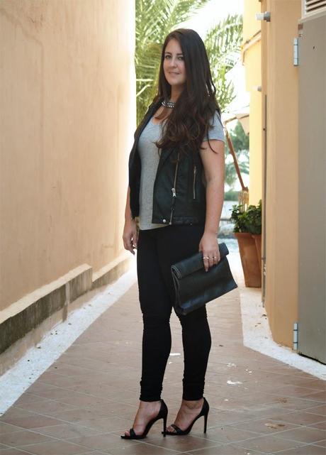 Black leather vest Black leather vest