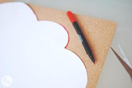 DIY. Cloud cork board 