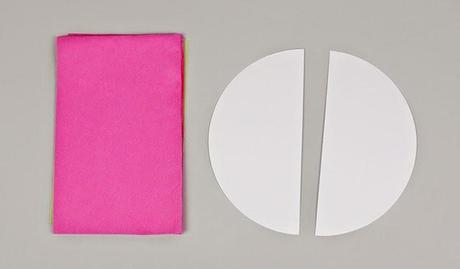 Cómo hacer el pompón semicírculos y rectángulos de papel de seda