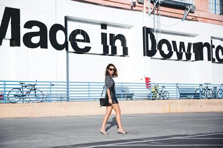 Hello Los Angeles! Los_Angeles-Travel-California-Leather_Jumpsuit-Striped_Top-Outfit-Street_style-61