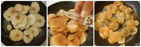 Tortitas con peras caramelizadas al Kirsch Tortitas con peras caramelizadas al Kirsch