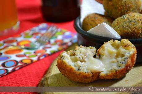 Croquetas de gorgonzola con nueces y manzana - Reto #elasaltablogs