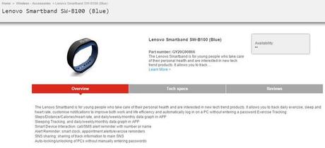 Primer smartband de Lenovo aparece en su sitio sin ningún anuncio oficial lenovo-smartband-sw-b100