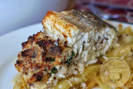 MERLUZA RELLENA DE JAMON Y CHAMPIÑONES MERLUZA RELLENA DE JAMON Y CHAMPIÑONES