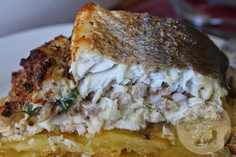 MERLUZA RELLENA DE JAMON Y CHAMPIÑONES MERLUZA RELLENA DE JAMON Y CHAMPIÑONES