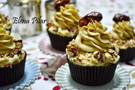 Cupcakes con almendras garrapiñadas Cupcakes con almendras garrapiñadas