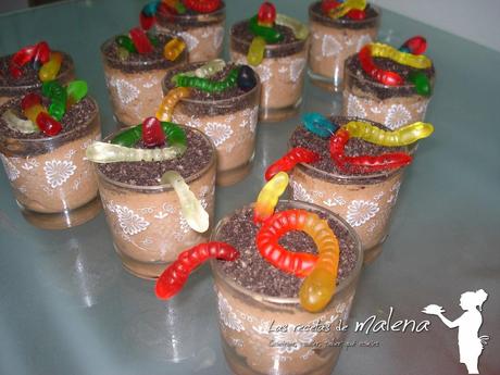 vasitos de chocolate para Halloween vasitos de chocolate para Halloween