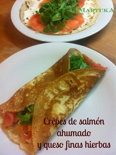 Crêpes Con Salmón Y Queso Finas Hierbas Crêpes Con Salmón Y Queso Finas Hierbas