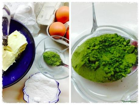 Tarta de té verde Matcha con crema de naranja Ingredientes 1_Fotor
