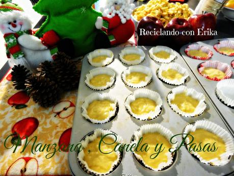Cup Cake de Manzana , canela y pasas . Tiempo de Navidad ... ! Cup Cake de Manzana , canela y pasas . Tiempo de Navidad ... !