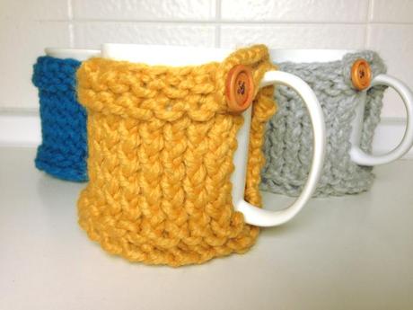DIY loom knitted mug coaster cozy tutorial