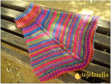 Poncho arcoiris fácil y sencillo