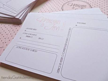 Fichas con formulario para que los invitados escriban Bodas originales