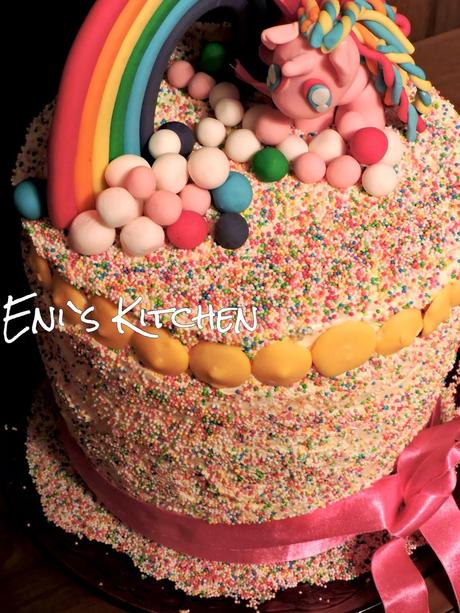 Rainbow cake ! - Tarta Arco iris ! -  Tort curcubeu !