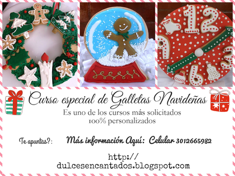 Preparamos Galletas navideñas hermosamente decoradas, Dictamos cursos personalizados