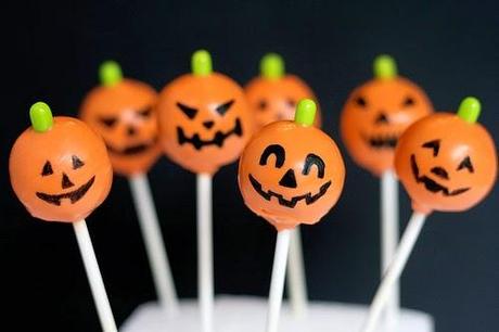 Ideas de Postres para Halloween calabacitas popcakes