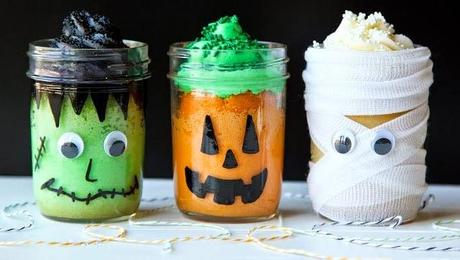 Ideas de Postres para Halloween Cakes in Jar