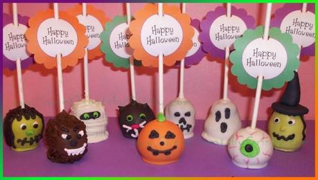 Ideas de Postres para Halloween popcakes para dia de brujas