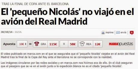 Otra vez se la cuelan a Marca (Pequeño Nicolás y Real Madrid)