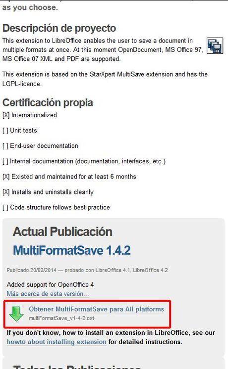 Como instalar extensiones en LibreOffice
