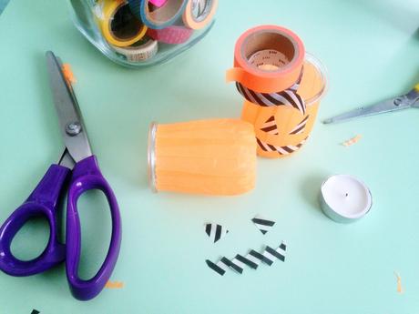 DIY: cómo hacer un portavelas para halloween tutorial-portavelas-para-halloween-washitape-3