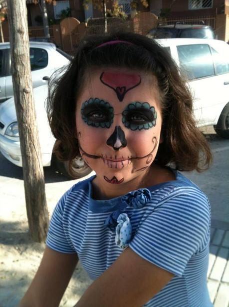 maquillaje, maquillaje infantil, maquillaje calavera mexicana, maquillaje halloween, Mexican skull makeup, halloween