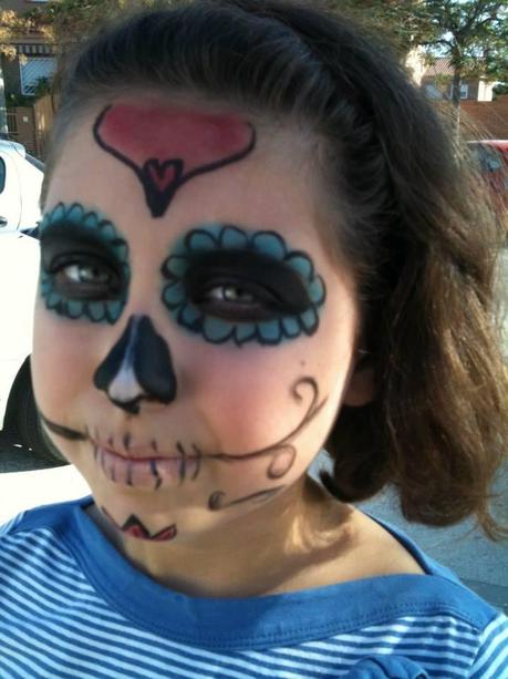 maquillaje, maquillaje infantil, maquillaje calavera mexicana, maquillaje halloween, Mexican skull makeup, halloween