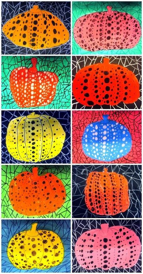 CALABAZAS A LA MANERA DE  YAYOI KUSAMA