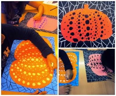 CALABAZAS A LA MANERA DE  YAYOI KUSAMA