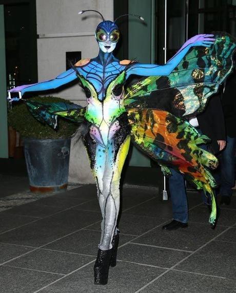 Los disfraces de los famosos en Halloween Heidi Klum mariposa Halloween