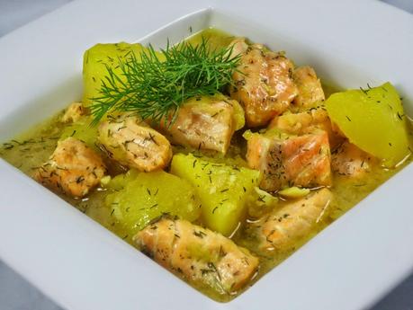 Guiso de salmón con patatas Ana Sevilla olla GM Guiso de salmón con patatas Ana Sevilla olla GM