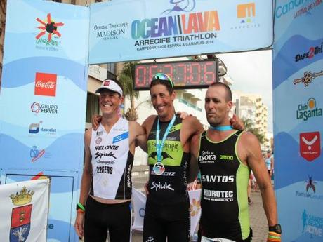 Gustavo Rodríguez y Gurutze Frades se proclaman campeones de España de Triatlón de Larga Distancia. PODIO MASCULINO LARGA DISTANCIA