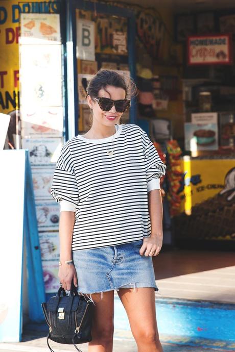 VENICE BEACH Venice_Beach-Striped_SweatShirt-Denim_Skirt-Revolve_Clothing-Outfit-Street_Style-1